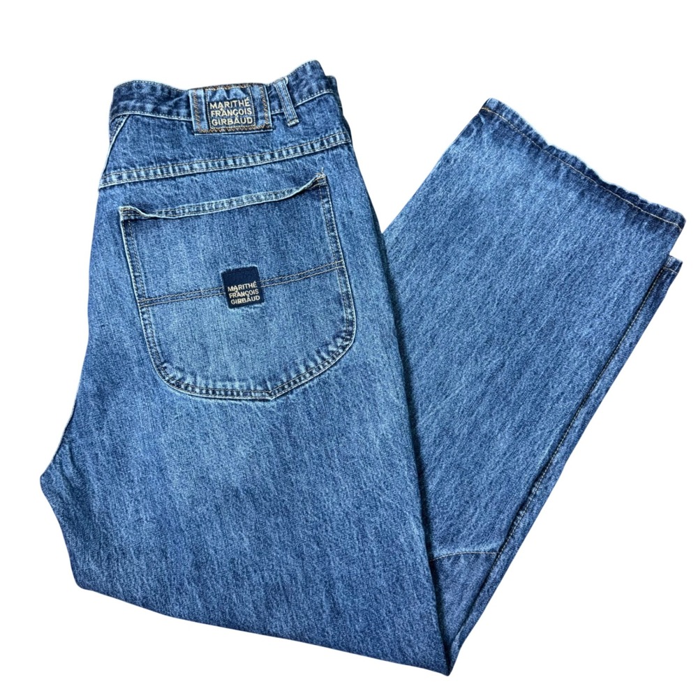 Vintage Marithé François Girbaud Jeans Size 40 Baggy Carpenter Blue Denim Y2K